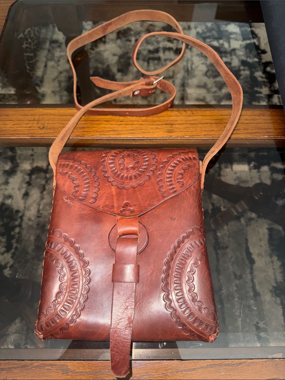 Handcrafted Brown Leather Crossbody Bag - Stylish Shoulder Bag